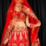 royal red bridal lehenga