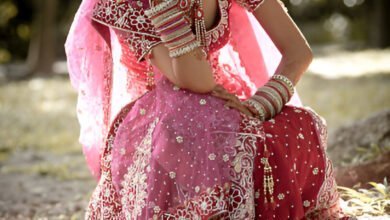 pink bridal lehenga