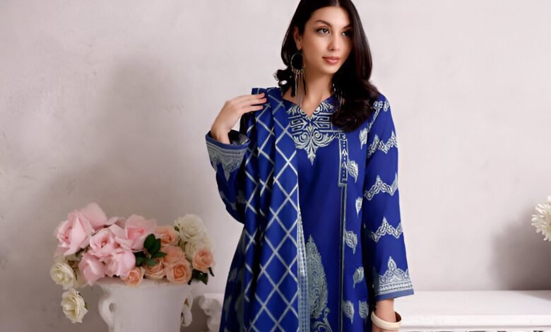 navy blue dupatta