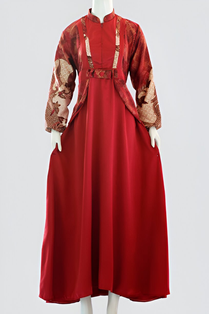gown attached dupatta