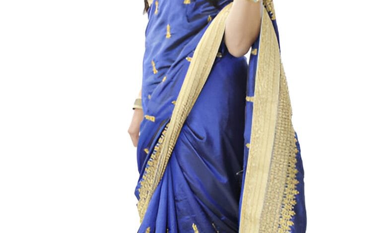 sky blue saree