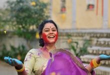 purple colour saree