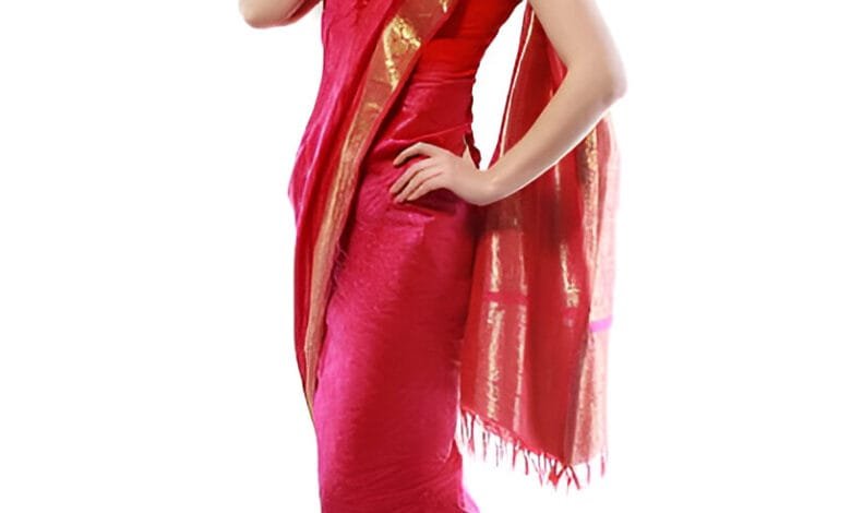 red banarasi saree