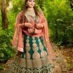 golden bridal lehenga