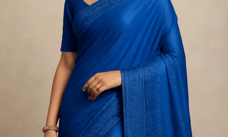 blue saree fashion trends