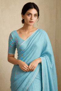 blue saree fashion trends