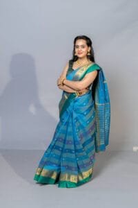 blue saree fashion trends