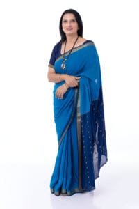 blue saree fashion trends